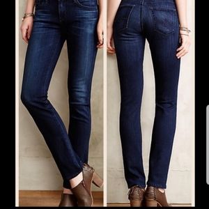 AG Stevie Slim Straight Dark Denim Jeans